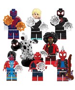 8pcs Spider-Man Across the Spider-Verse Miles Gwen Stacy The Spot Minifi... - $27.15 CAD