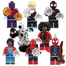 8pcs Spider-Man Across the Spider-Verse Miles Gwen Stacy The Spot Minifigures - £15.75 GBP