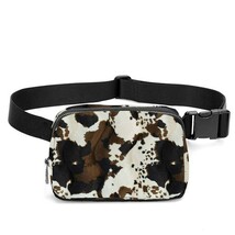 Brown Cream Cow Print Crossbody Sling Bag - $535.15 MXN