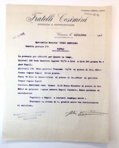 1921 Cosimini Brothers Letterhead Genova Italian Regards to Chemical Order - £18.85 GBP