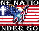One Nation Under God USA Cross 3&#39;X5&#39; Flag ROUGH TEX® 100D - $18.88
