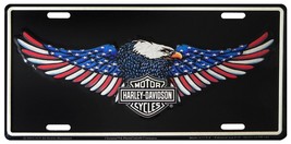 Harley Davidson American Eagle Embossed Metal Vanity Car License Plate A... - £8.74 GBP