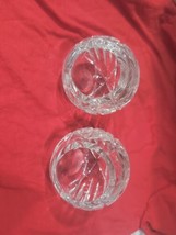 Two Lead Crystal Ashtray Vintage Orb Shaped Crystal Ball, Cigarettes Or Cigars - £38.93 GBP