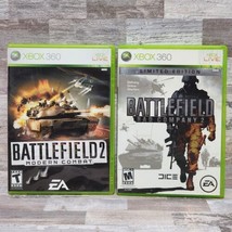 Battlefield 2 Modern Combat and Bad Company Limited Edition Xbox 360 Lot Of 2 - £14.87 GBP