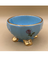 House of Fuller Vintage Baby Blue Footed Dish Vanity Made in USA - €11,54 EUR