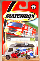 2000 Matchbox #98 On The Road Again w/MB 2000 Logo TV NEWS TRUCK Gray OpenDashSp - £9.04 GBP