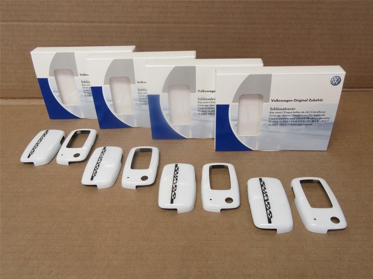4 Lot OEM 2012-2020 Volkswagen Beetle Key FOB Cover Skin White Turbo Pro... - $39.59