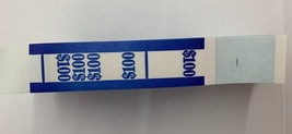 Self-Sealing Currency Bands - $100 Blue 1000 Count Straps, MMF - £12.74 GBP