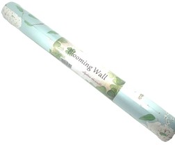 Blooming Wall Self Adhesive Wallpaper Blue Floral Lighten Your Walls 21in Wide - £13.64 GBP