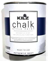 Kilz Chalk Style Paint Decorative For Upcycling Furniture Authentic Navy... - $27.99