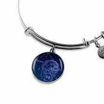 Express Your Love Gifts Aquarius Constellation Queen Stainless Steel or 18k Gold - £24.56 GBP