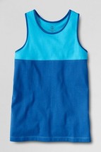 Lands End Girls&#39; Pieced Racerback Tank Top Reef Blue New - £3.53 GBP