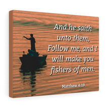   Fishers Of Men Matthew 4:19 Bible Verse Canvas Christian Wall  - £60.74 GBP+