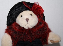Russ Berrie Stuffed Teddy Bear Plush 7&quot; Oksana Coat Rose Hat Scarf Soft ... - $10.77