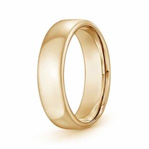 ANGARA High Polished Low Dome Comfort Fit Wedding Band in 14K Solid Gold - £700.80 GBP