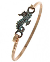 Copper seahorse bracelet - £11.15 GBP