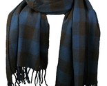WeSC Unisex Odin Dark Blue Brown Woven Acrylic Winter Scarf Shawl B40593... - $30.23