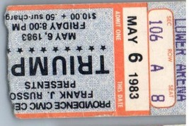 Foghat Triumph Concert Ticket Stub May 6 1983 Providence Rhode Island - £27.21 GBP