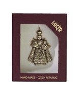 The Infant Jesus of Prague pin, shiny brass brooch, religious pins, reli... - $19.13 CAD