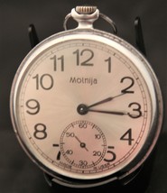 Vintage 1980&#39;s serviced Molnija Soviet 18 jewel, cal. 3602 running pocket watch - £87.04 GBP