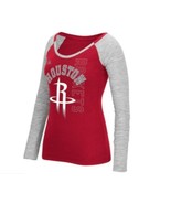 Adidas Women&#39;s Houston Rockets Team Long Sleeve Slub T-Shirt, Gray/Red, ... - $526.68 MXN