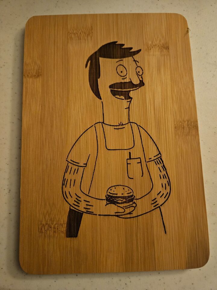 Bob&#39;s Burgers Laser Engraved Cutting Board - $5.45