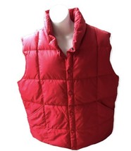 Lands End Womens Goose Down Puffer Vest Red Large 42-44 EUC! - £16.70 GBP