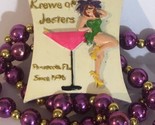 Krewe Of Jesters Mardi Gras Necklace Purple Beads Pensacola Florida ODS2 - $8.90