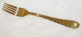 Mepra Coccodrillo Ice Oro 8.25&quot; Gold Dinner Fork ~ Salesman Sample New ~... - $944.61 MXN