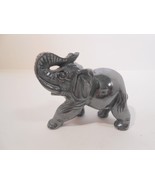 Elephant Figurines Carved Natural Stone Hematite Trunk Up Tusks - $387.35 MXN