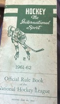 Hockey International Sport Officiel Rule Livre National Hockey Ligue 196... - $10.60