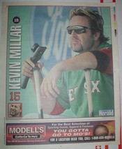 Boston Red Sox Kevin Millar 2005 Newspaper Poster - £3.51 GBP