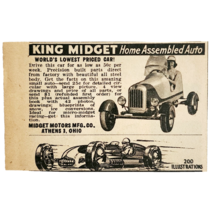 1950 King Midget Home Assembled Automobile Advertisement Midget Motors D... - $19.99