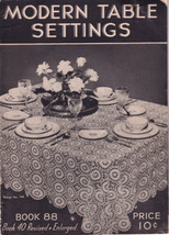 1937 Modern Table Settings Crochet Patterns Spool Cotton Book No 88 - £8.01 GBP