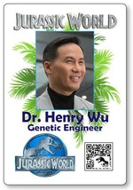 DR HENRY WU from JurassicWorld Name Badge with Magnet Fastener Halloween... - £13.42 GBP