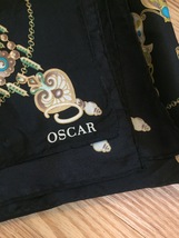Vintage Oscar (by Oscar de la Renta) large square scarf (Chains & Gems) image 3