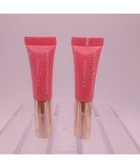 LOT OF 2 Clarins Natural Lip Perfector Travel 01 ROSE SHIMMER - $253.99 MXN