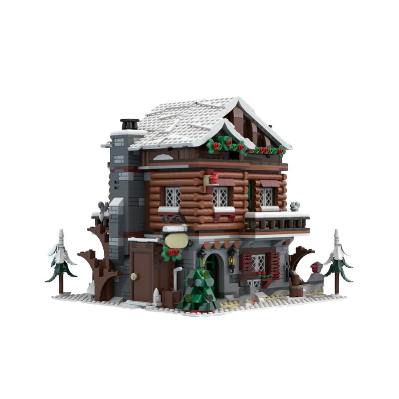 MOC Architectural Series Modular Snowy Ground House Medieval Castle DIY Model - £242.95 GBP