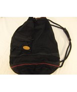 Omega Sports Black Red Cotton Canvas One Strap Gym School Backpack - $15.24 CAD