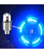 4x Car Auto Wheel Tire Air Valve Stem LED Light Cap Cover Accessory Blue... - $9.16