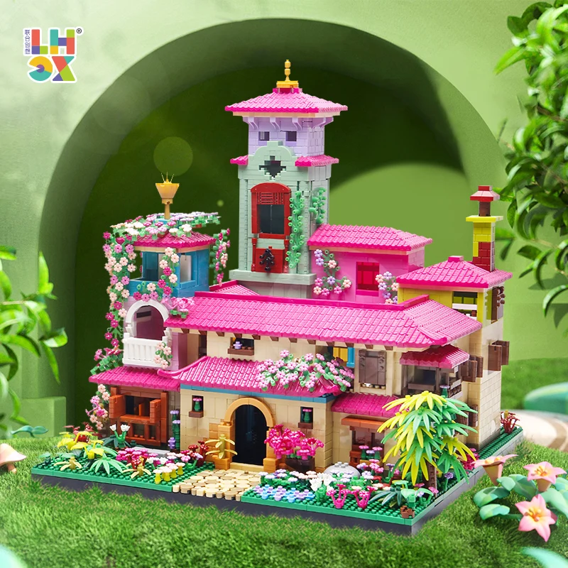 3600PCS Princess Magic Castle House Building Blocks Sakura Wild Villa Assemble - £50.99 GBP+