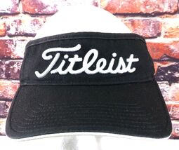 Titleist FootJoy Black Golf Visor Adjustable Strap Pro V1 Logo Embroider... - $11.40