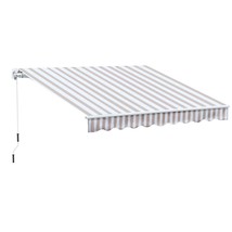 Outsunny 10x8 Ret retractable Patio Awning w/Manual Crank, UV/Water-Resi... - $250.99