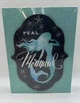 Mythical Teal Green Mermaid Wall Hanging Plaque Picture Glitter Beach Decor - $24.68