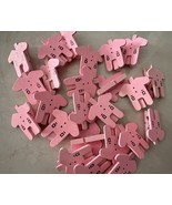 100pcs Pink Wooden Paper Clips,wooden pegs,Wedding Party Decoration - $9.40