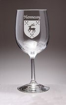 Hennessy Irish Coat of Arms Wine Glasses - Set of 4 (Sand Etched) - £55.20 GBP