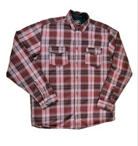 Kavu  Red Black Plaid Long Sleeve Button Front 100% Cotton Shirt Mens XL... - $33.99