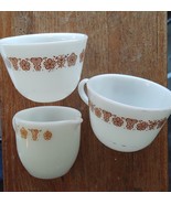 Vintage Corelle Gold Butterfly Pyrex Coffee Cups and Creamer Pitcher Ser... - $19.99
