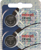 Maxell CR1616 3V Lithium Coin Cell Batteries (2 Pack) - Tracking Included! - £10.29 GBP