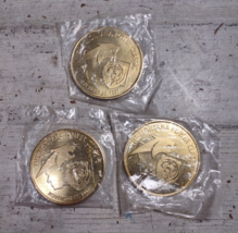 3 Vintage MSU Montana State University Power Classic Gold Tokens Coins 1997 - £54.74 GBP